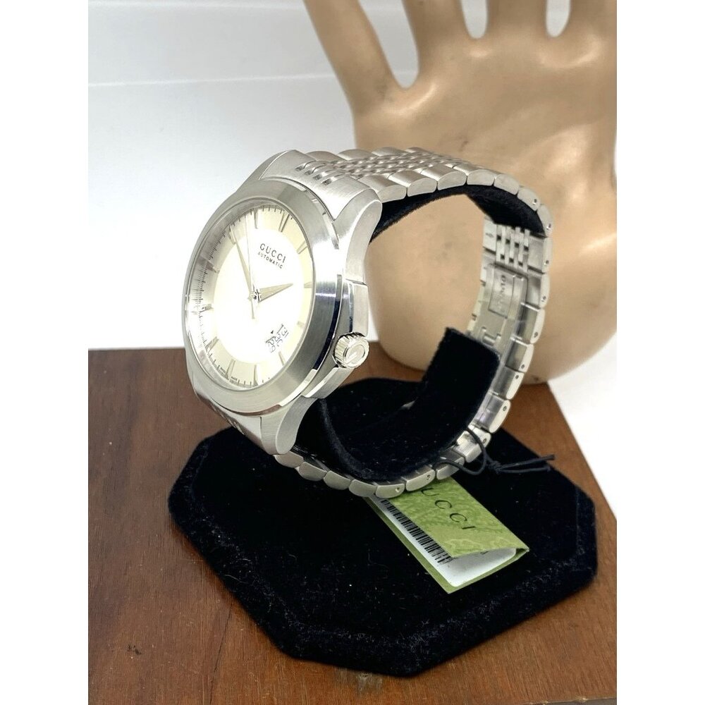 Gucci Men's Watch YA126209 G-Timeless Swiss Automatic Silver Steel 44mm - Picture 2 of 14